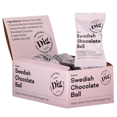 Swedish Chocolate Ball 16 x 25g - Dig/Get Raw
