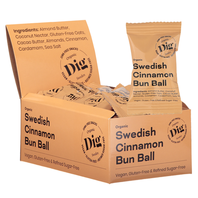 Swedish Cinnamon Bun Ball 16 x 25g - Dig/Get Raw