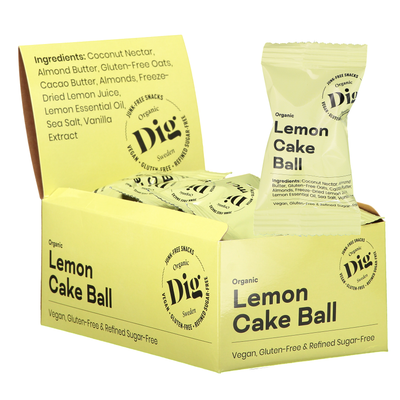 Lemon Cake Ball 16 x 25g - Dig/Get Raw